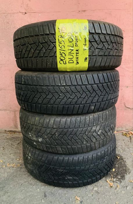 205 55 16 dunlop winter sp5 зима 4 штуки протектор 70/80%
