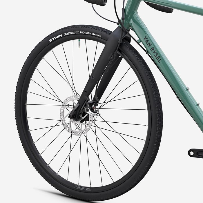 Bicicleta de Gravel Microshift Acolyte 1x8v, GRVL AF DISCOVER verde
