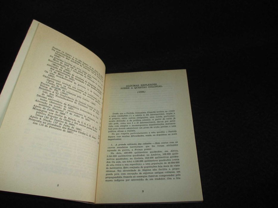 Livro Textos Escolhidos Ho Chi Minh 1ª edição 1975