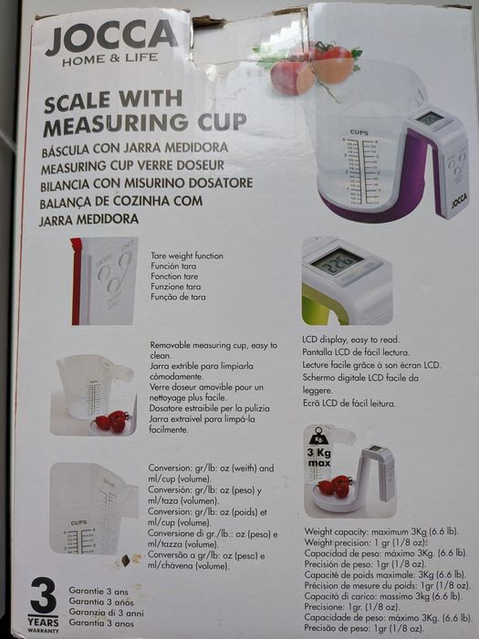 NOVO, CAIXA SELADA, Jarra com Medidor e Balança Digital Embutida Jocca