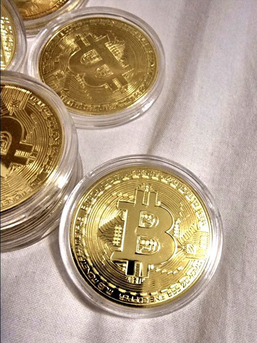Moedas Bitcoin - Decorativas em metal
