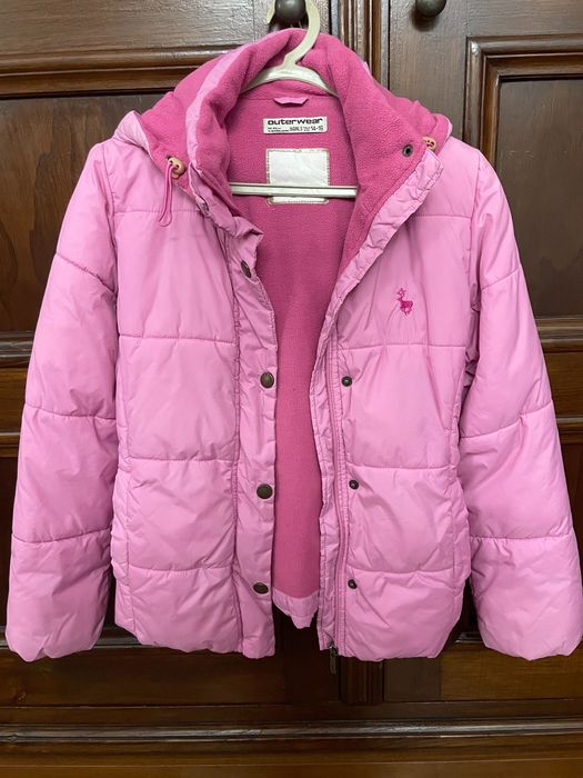 Casaco acolchoado, cor de rosa, Zara