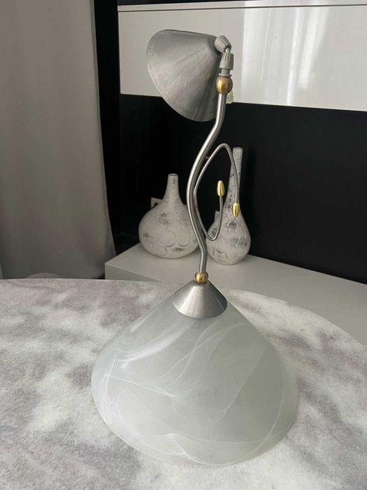 Lampa wisząca sufitowa żyrandol regulowana szklany klosz