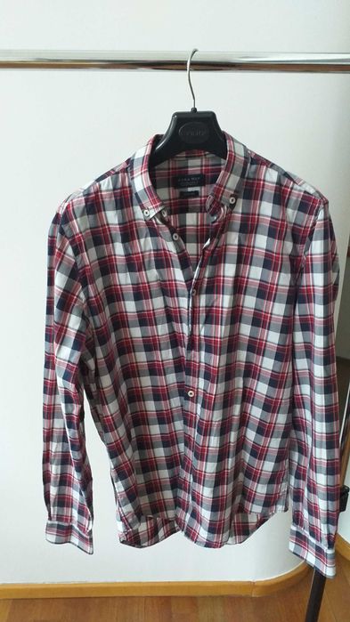 ZESTAW: męskie koszule (11 szt.) + marynarka w rozmiarze M (ZARA, Ralph Lauren, Wólczanka, H&M)