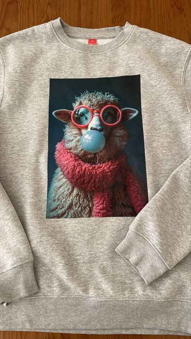 Sweat ovelha com pastilha elástica