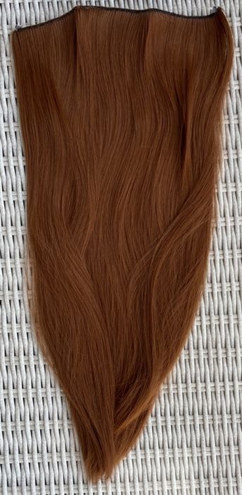 Premium Ultra włosy doczepiane, rudy, flip in, hairband 434.