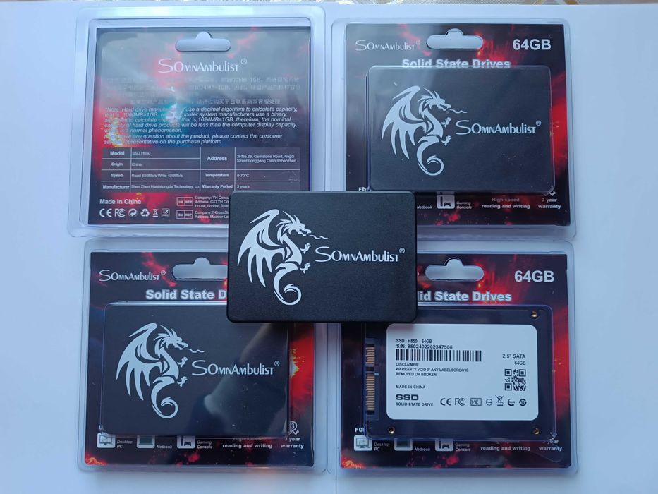 Нові SSD SomnAmbulist 60 ГБ (sata 2.5") M.2