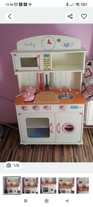 Kuchnia dla dziewczynki meble kuchenne drewniane