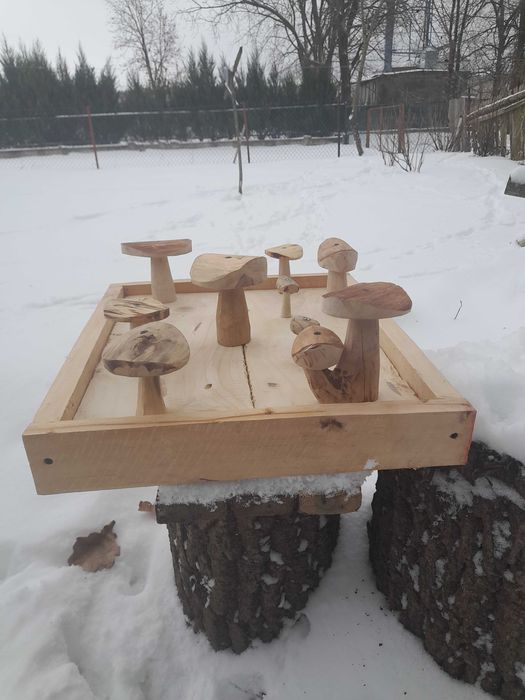 Grzyby z drewna dekoracja ogrodu