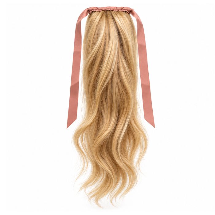 Kitka Kucyk Doczepiany Blond Falowany 50 cm Wstążka Grzebyk 100g