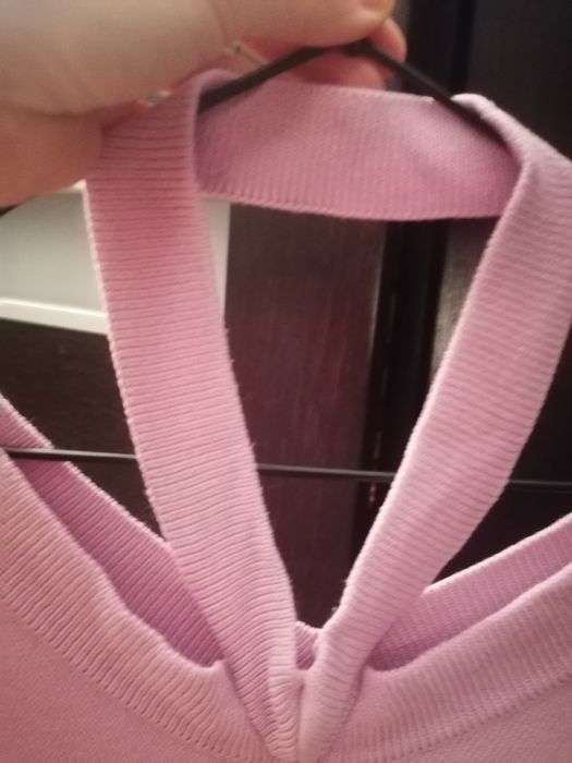 Dłuższy sweterek liliowy Shein roz M