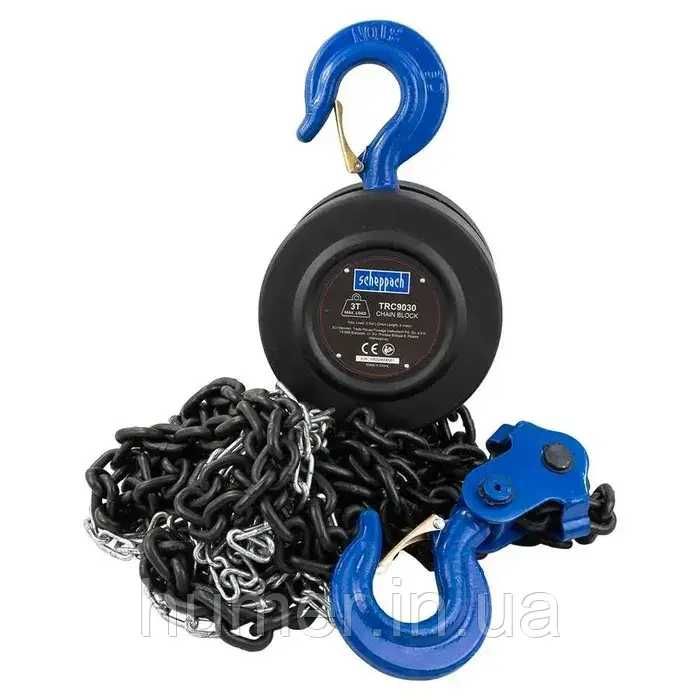 Таль цепна Scheppach з фіксацією натягу ланцюга 3т, 3м