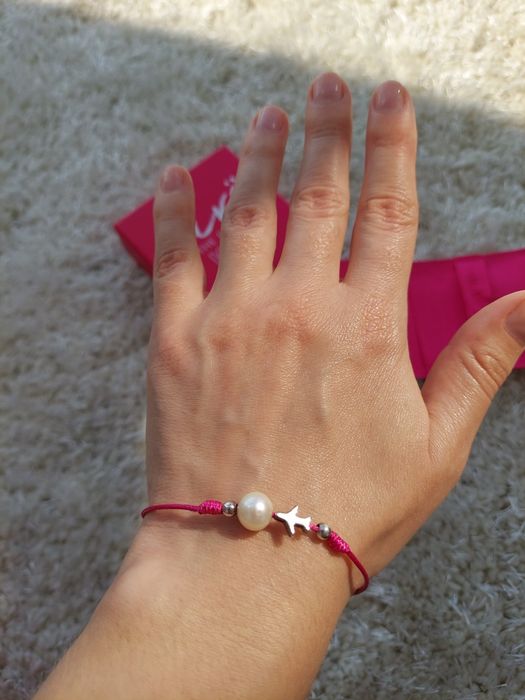 Браслет срібний Aire The Pearl з літаком і перлиною