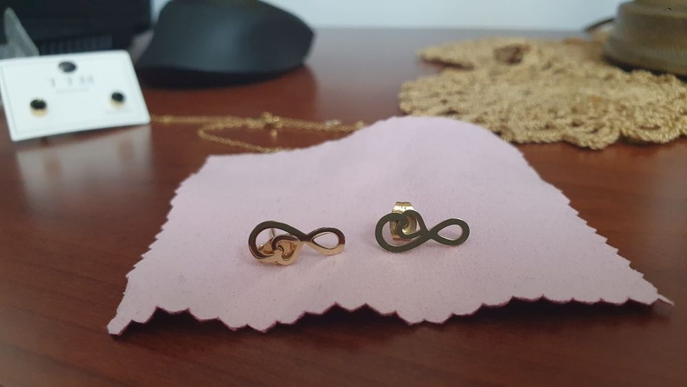 Kolczyki stal nieskończoność serce