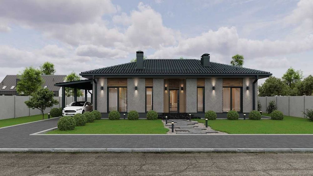 Сучасний будинок «американка» | 3 спальні | Газ | Всі комунікації