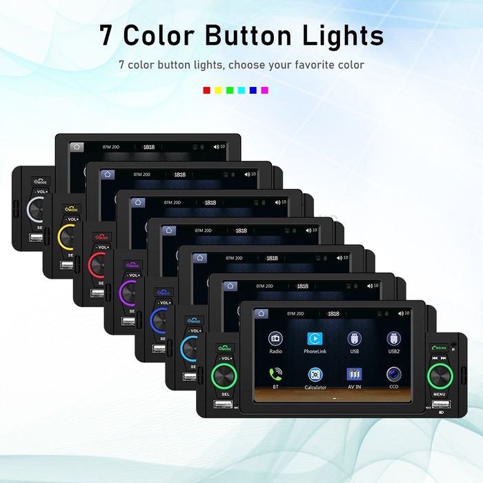 Rádio 1din tela 5" Bluetooth USB carregamento rápido + Microfone NOVO