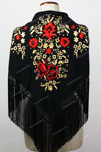 Xaile Bordado à Máquina (tipo Sevilhana)