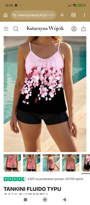 Kostium kąpielowy dwu częściowy damski plus size 8 xl