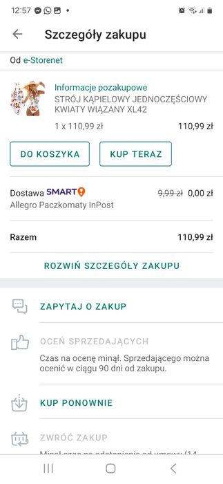 Strój jednoczęściowy XL wiązany na szyi