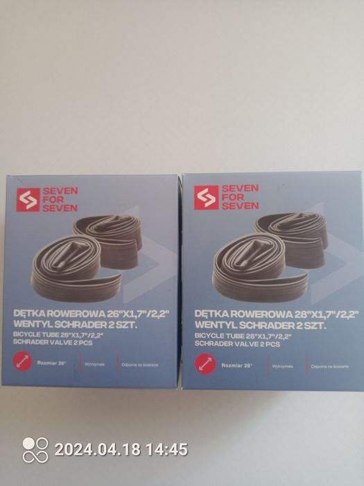 Dętki rowerowe 26 i 28 cali.