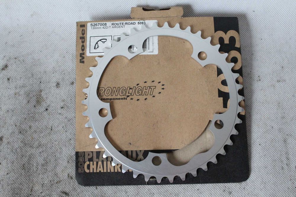 NOS zębatka rowerowa 42T 130mm BCD aluminium retro kolarzówka STRONGLIGHT db5