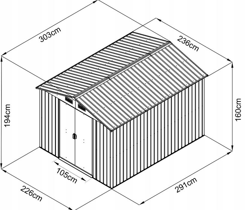 Garaż ogrodowy narzędziowy
