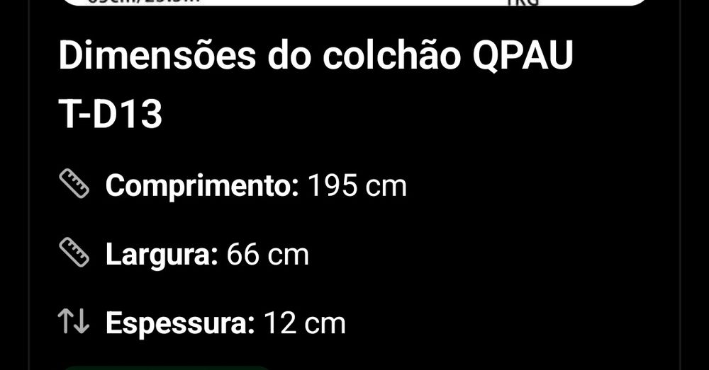 Rebaixa de preço colchao campismo. NUNCA ABERTO