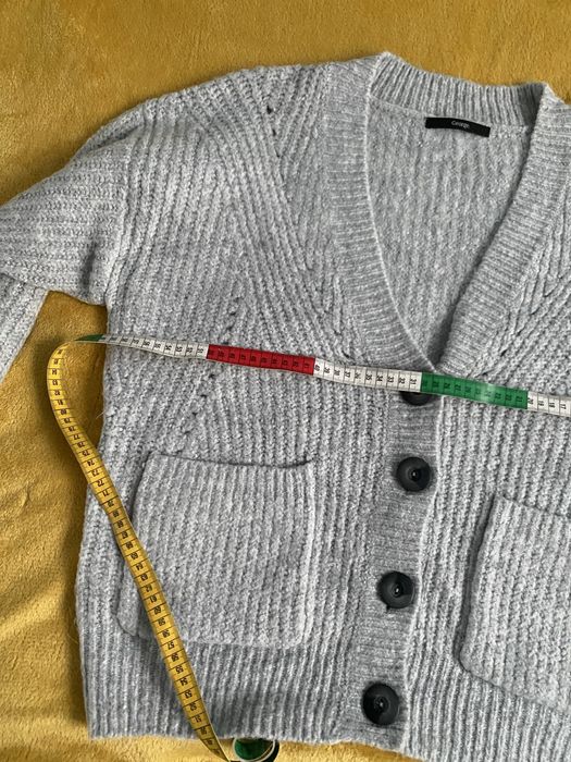 Sweter M szary rozpinany