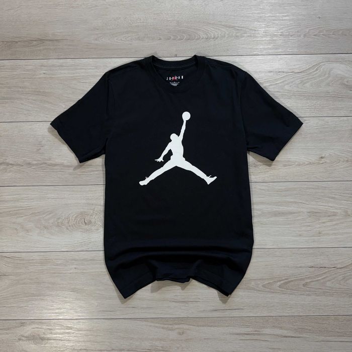 Чорна Якісна Футболка Джордан Jordan Black Jumpman, M, Оригінал