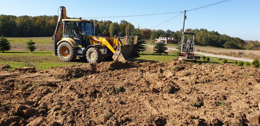 Koparko-Ładowarka ,Roboty ziemne, WYKOPY