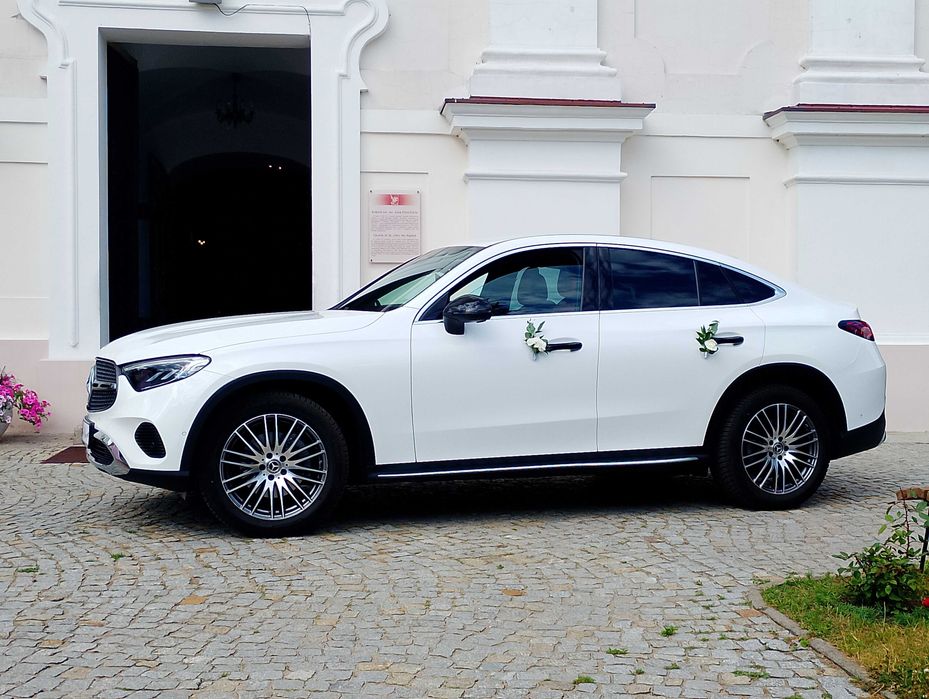 Samochód auto do ślubu Mercedes GLC Coupe BIAŁY nowy - OKAZJA