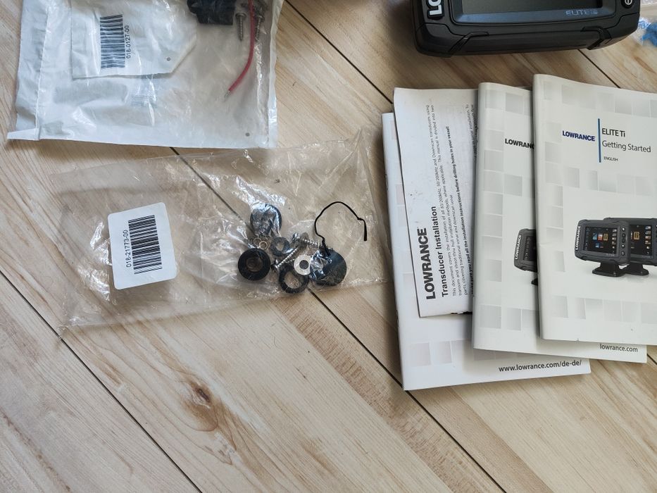 Nowy Lowrance Elite-5 Ti + TotalScan sonda przetwornik – dotykkowy