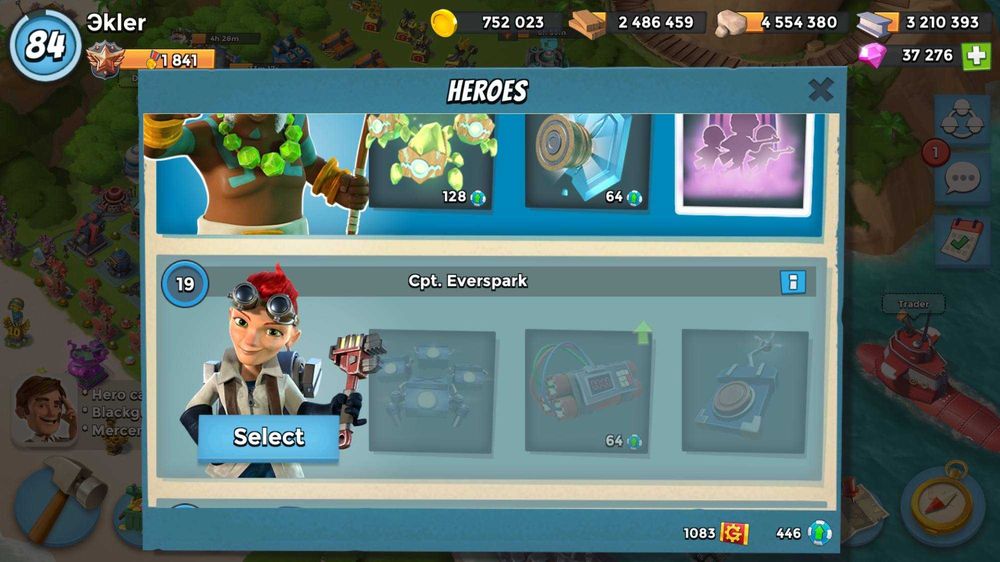 аккаунт Boom Beach максимально прокачений