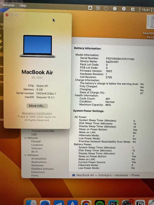 Macbook Air M1 13,3" 8/256 Silver