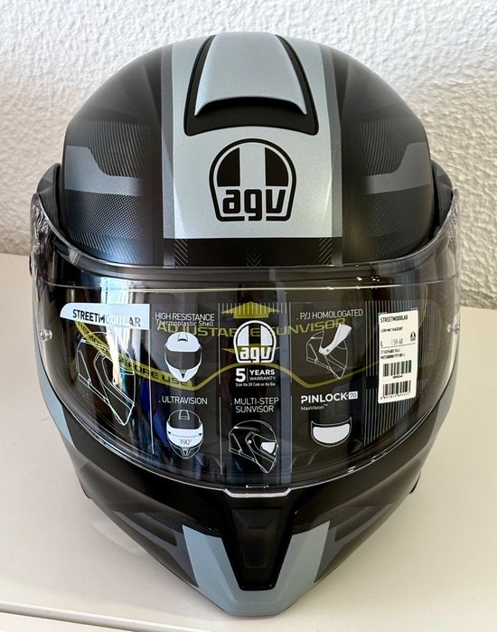 Capacete modular NOVO AGV Streetmodular (30% DESCONTO) Tam M-L-XL