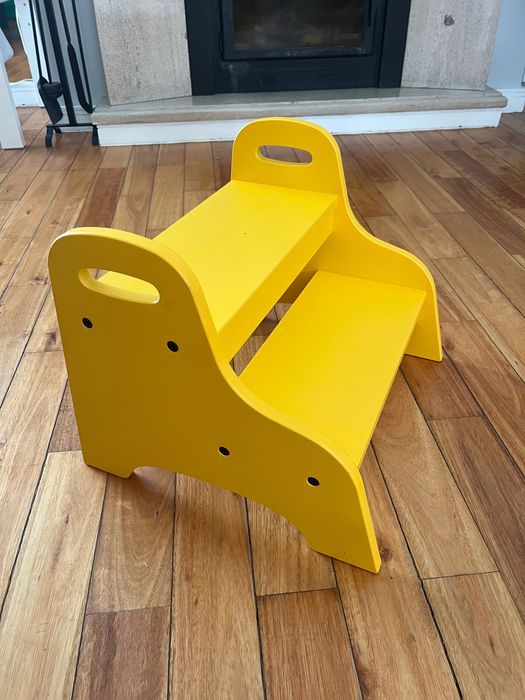 TROGEN Escadote 2 degraus p/criança, amarelo, 40x38x33 cm