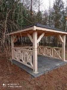 Altana ogrodowa sosnową do własnego montażu 3,5x3,5 m m