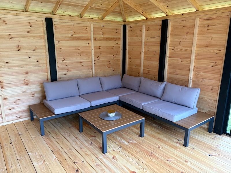 Narożnik ogrodowy aluminiowy 246cm wysoka jakość meble ogrodowe