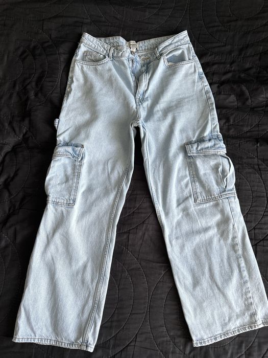 New look szerokie jeansy z kieszeniami