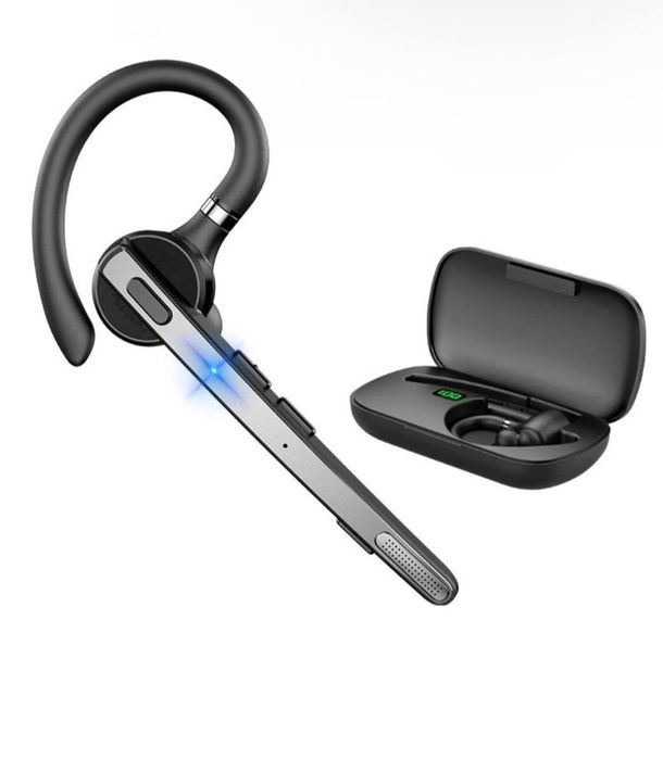 Блютуз гарнитура New Bee M53 с активным шумоподав. кейс для зарядки