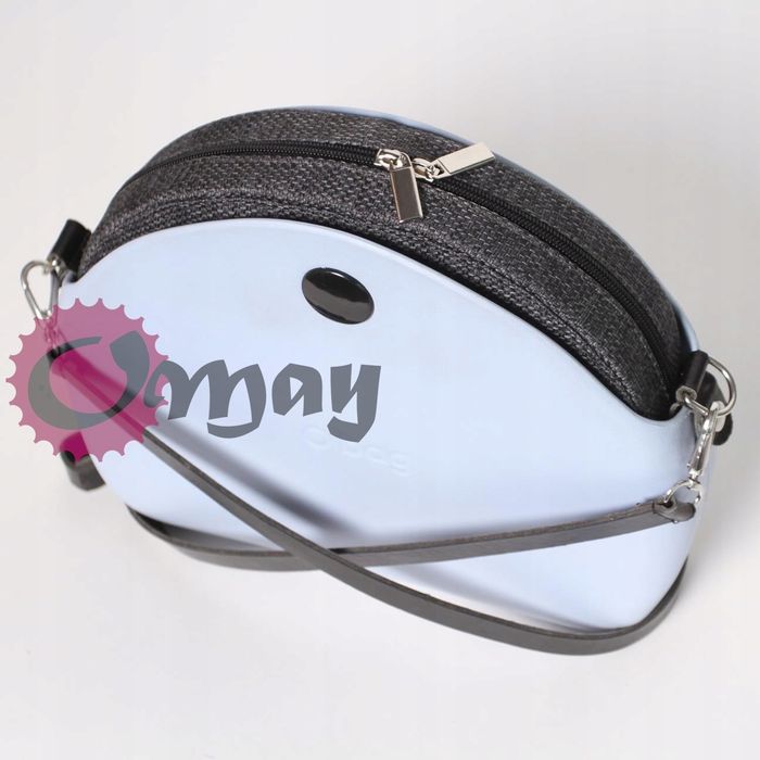 Grafitowy organizer do OBAG MOON LIGHT struktura 2 kieszenie OMAY