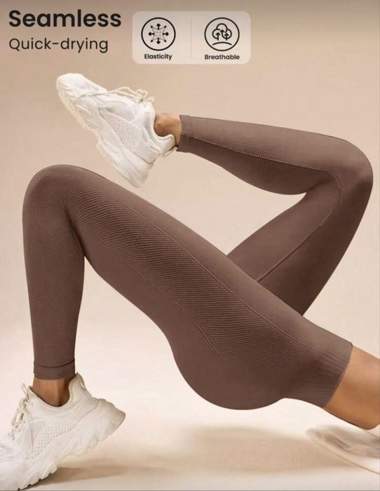 Еластичні легінси  спортивні з утяжкою чорні бордо клричневі