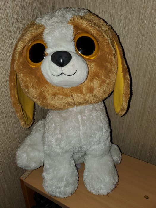 Мягкая игрушка. "Глазастик". "TY" Собака "COOKIE".
35 - 36 см