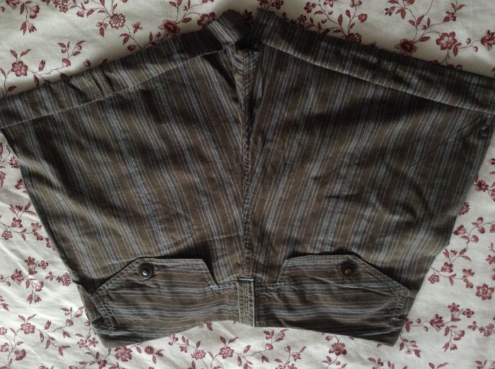 Calções sarja riscas Mango