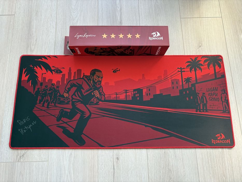 Podkładka pod myszkę Logan Kapuczino z autografel Paris Platynov