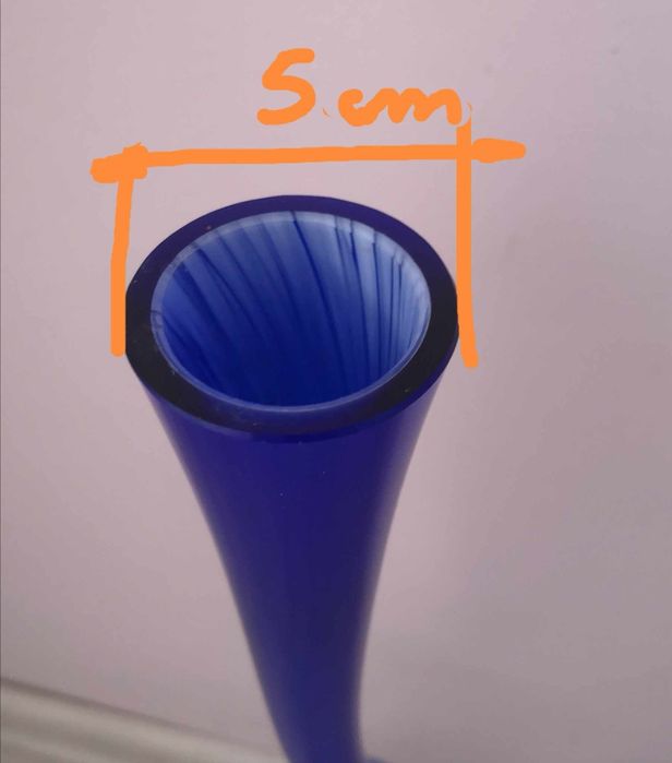 Wazon szklany kobaltowy