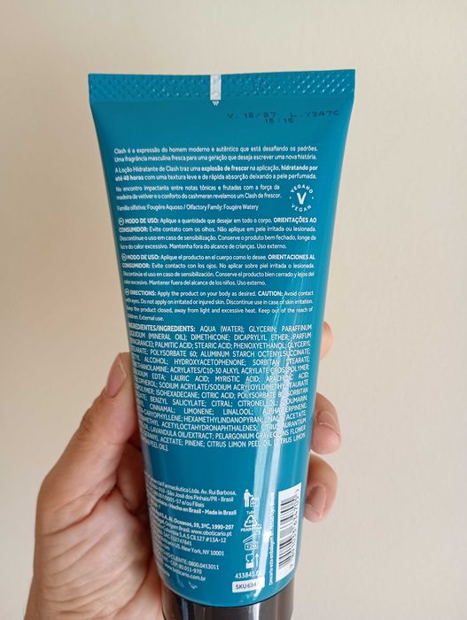 Loção Hidratante Clash masculina.O Boticário