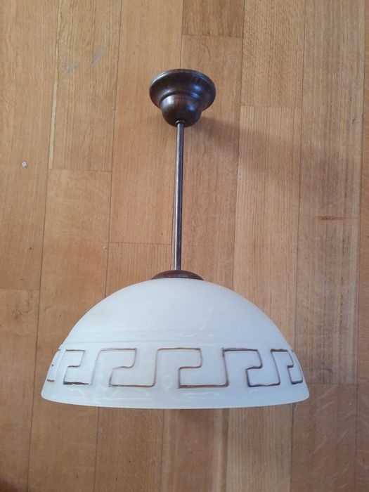 Żyrandol/lampa z grubego szkła