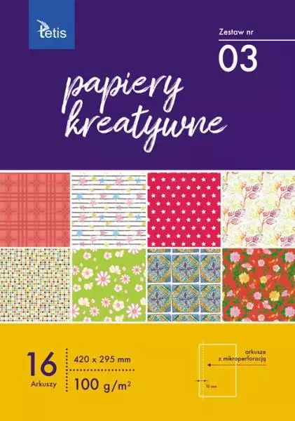 Papier kreatywny A3 zestaw nr 03 TETIS. Tetis. Nowy Produkt