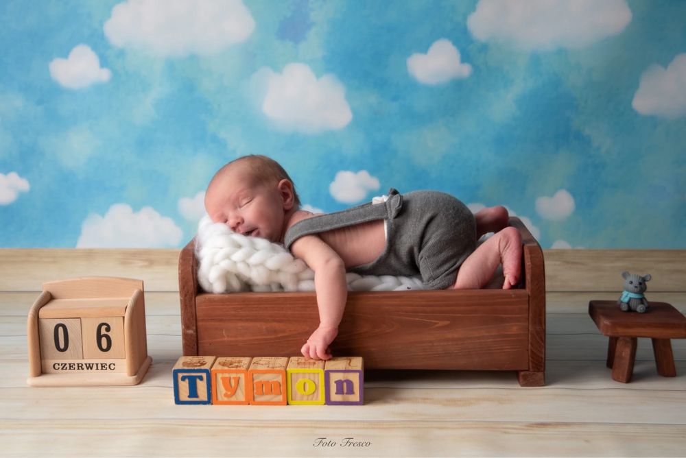Tło fotograficzne sesja noworodkowa dziecięca 150x200 cm winyl